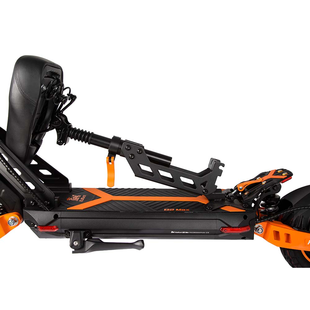 Kukirin G2 Max electric scooter foldable seat detail for comfortable adult riding